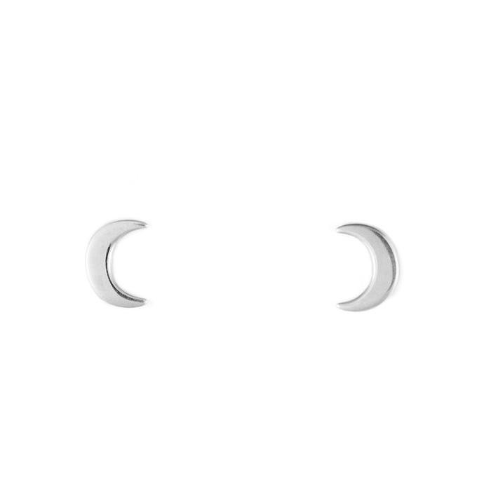 Crescent Moon Post Earrings
