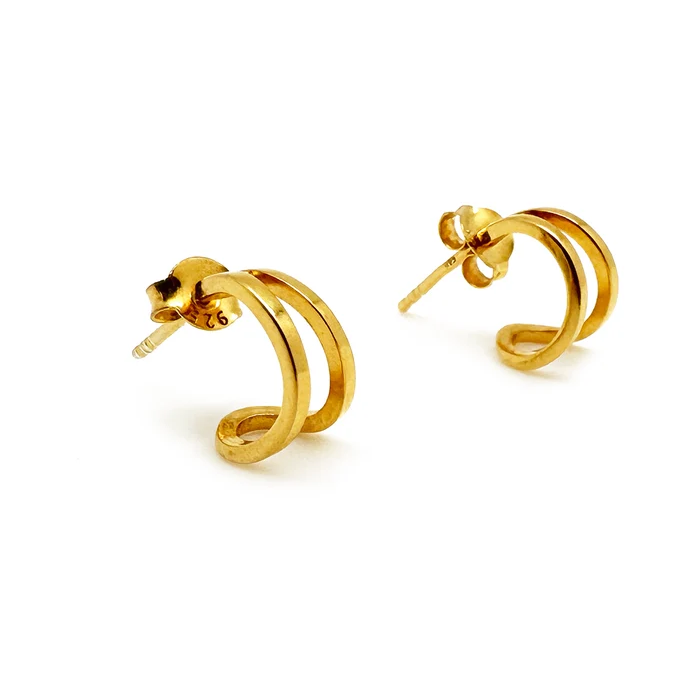 Double Hoop Post Earrings