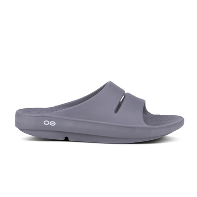 OOFOS Slide Sandals in Light Gray OOfos OOahh Slide - Cosmic Gray – Lenny main image 4