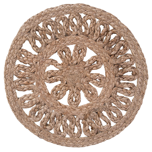 Jute Round Placemat Set of 4 - Natural