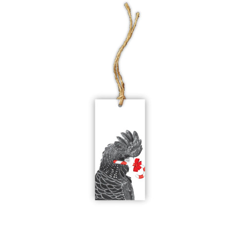 Artworks Gift Tag - Christmas Black Cockatoo