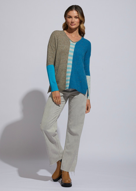 Intarsia Fleck Jumper - Grey