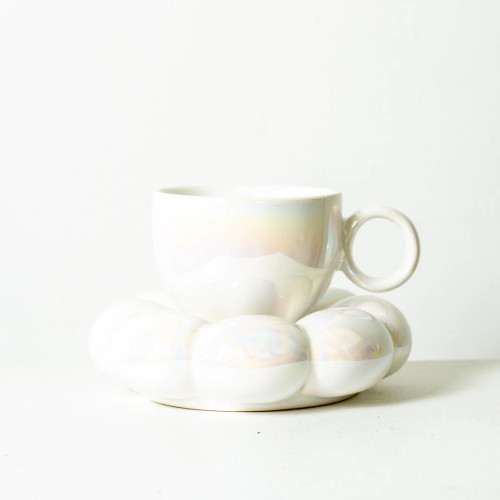 Lottie Mug & Saucer Set - Pearl