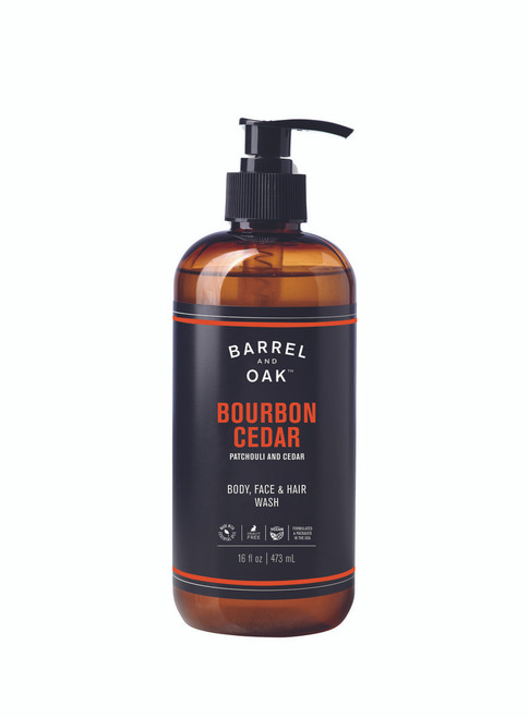 Hair Face and Body All-In-One Wash - Bourbon Cedar 473ml