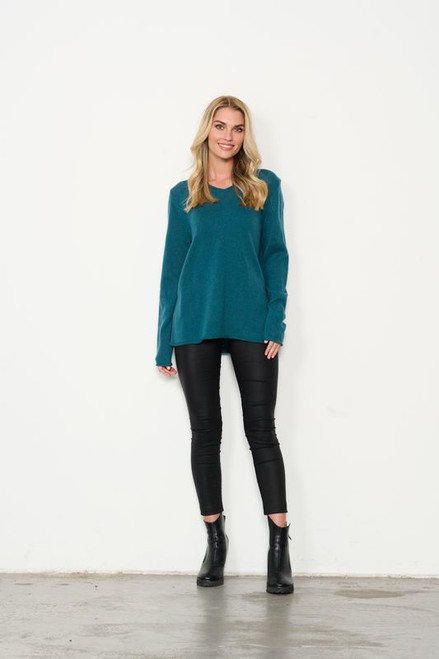 Every Day V-Neck Jumper - Teal