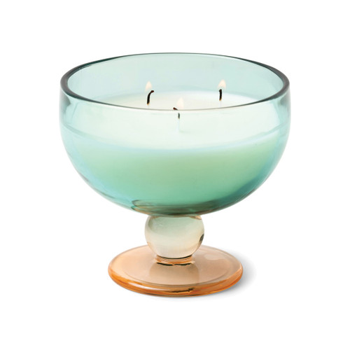 Tinted Glass Goblet Candle - Tobacco Patchouli