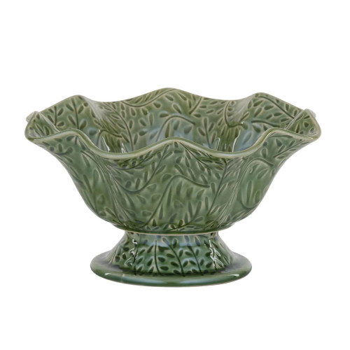 Venus Ceramic Footed Bowl - Green