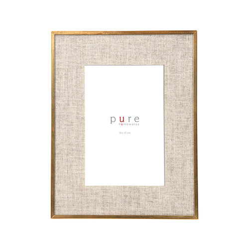 Jordan Gold Edge Linen Frame - Small