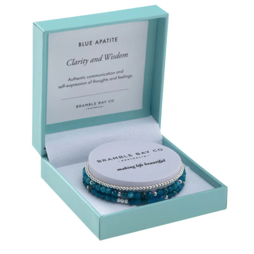 Trio Bracelet Set - Blue Apatite Clarity & Wisdom