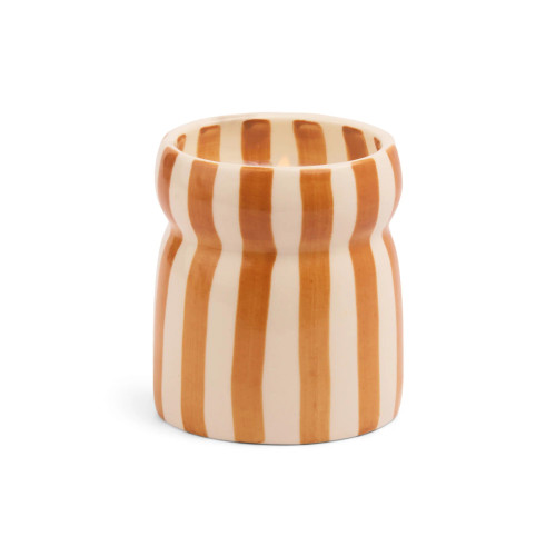Cabana Striped Candle Blue - Sienna Sunset