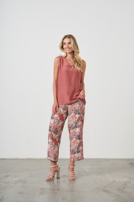 V-Neck Tank Top - Terracotta