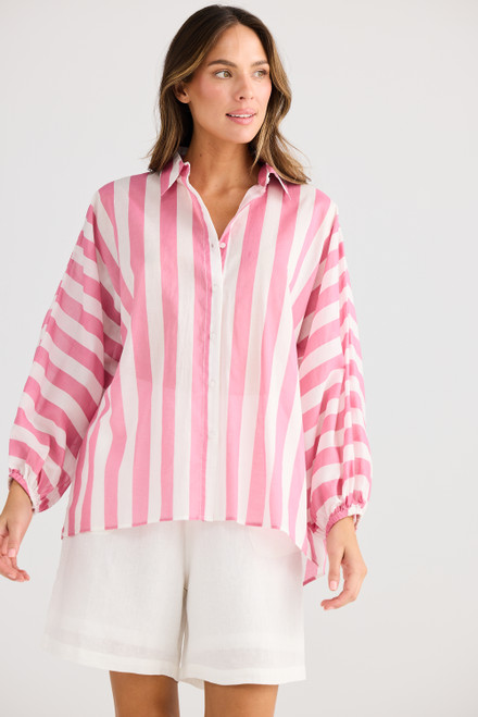Cliffside Shirt - Pink Stripe