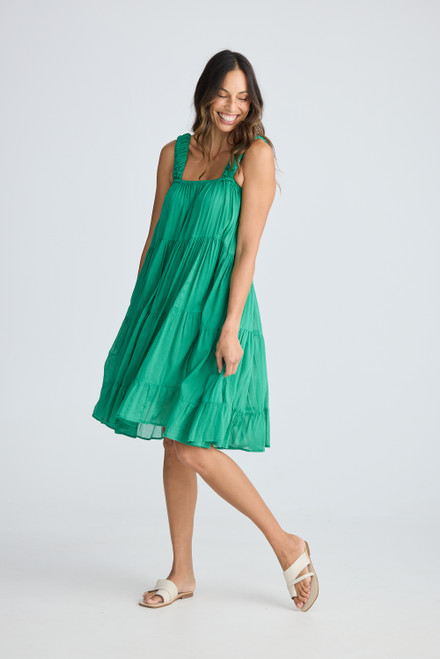 Saunter Dress - Jade Green