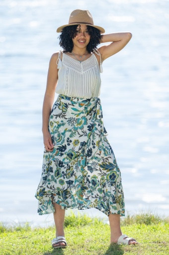 Kaya Frill Wrap Skirt