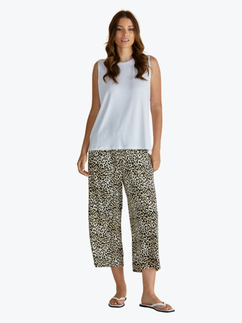 Crystal Crop Jogger - Cheetah