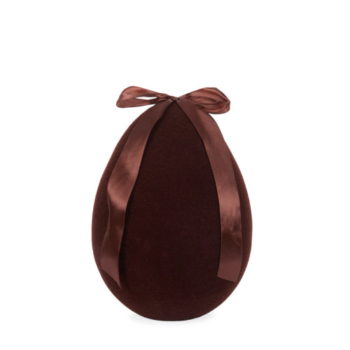 Large Flocked Egg with Bow