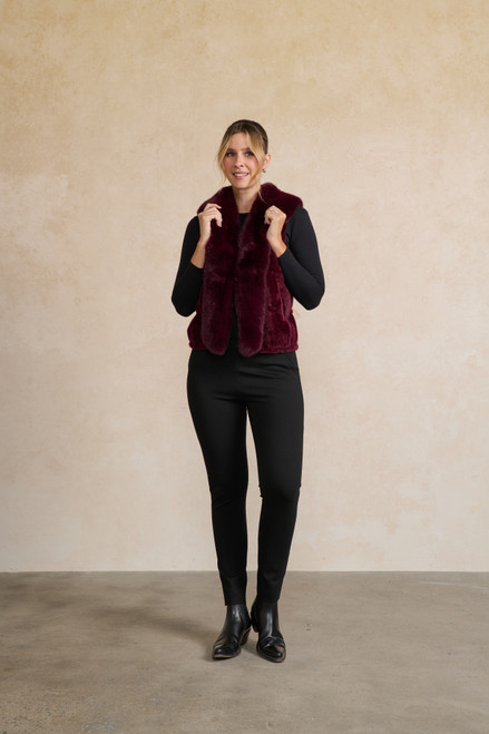 Special Knit Design Vest - Ruby