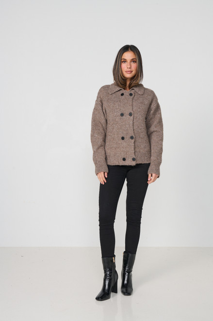 Woollahra Knit Cardi - Walnut