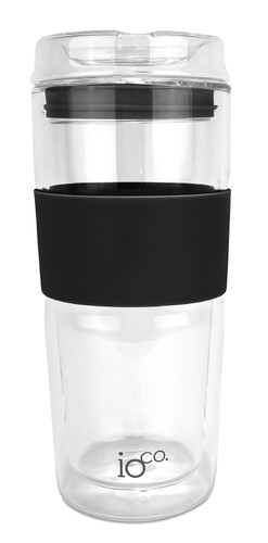 Glass Travel Mug 16oz - Black