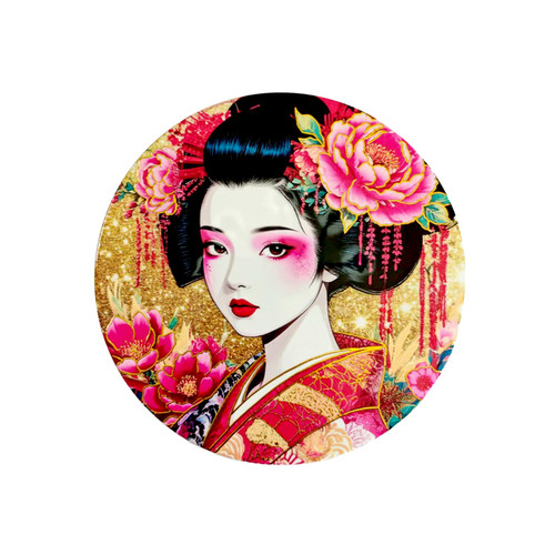 Geisha Trivet - Pink Flower