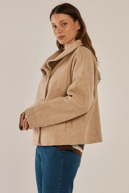 Pure Pea Coat - Cream