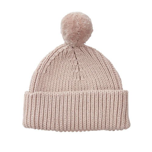 Peppi Baby Hat - Soft Cotton Rib Knit with Pompom