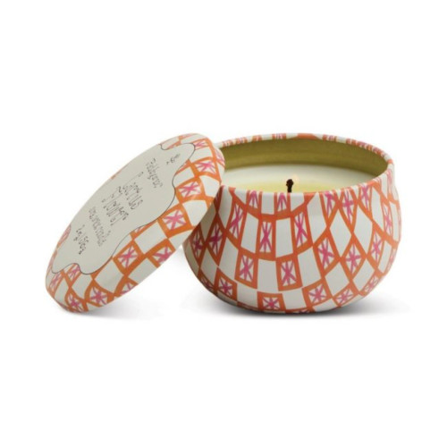 Tulip Printed Tin Candle - Cactus Flower