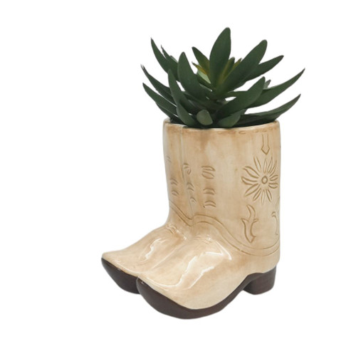 Cowgirl Boots Planter - Tan 16cm