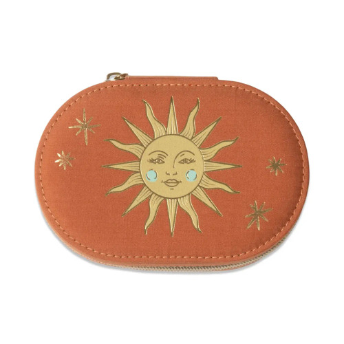 Oval Jewelry Case - Terracotta Sun