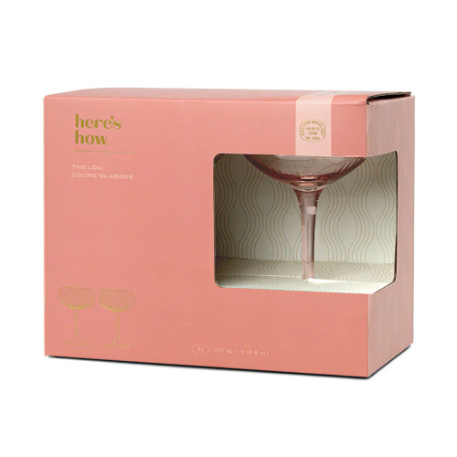 The Lou Coupe Glass - Set of 2 - Blush