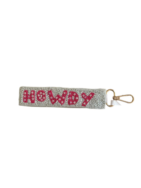 Beaded Keychain - Howdy