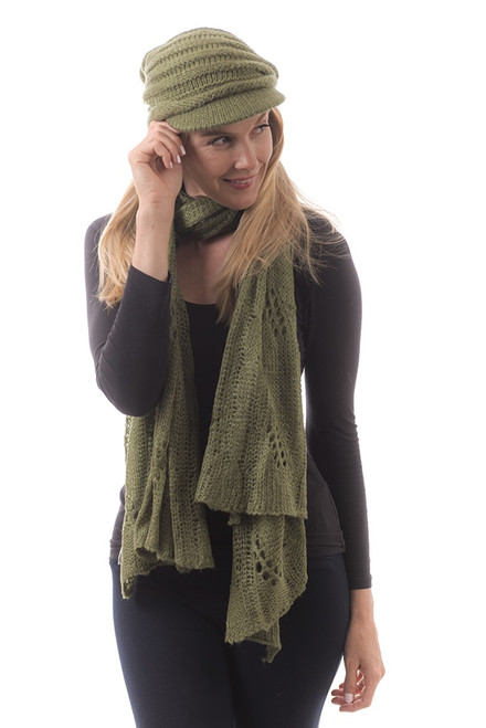 Mohair Neck Scarf - Khaki