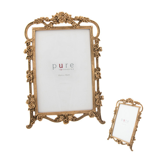 Regis Gold Pewter Frame with crest