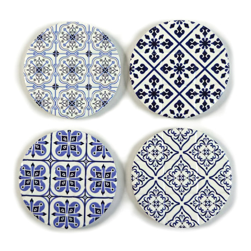 Harlow Ceramic Coaster Round  - Set of 4
