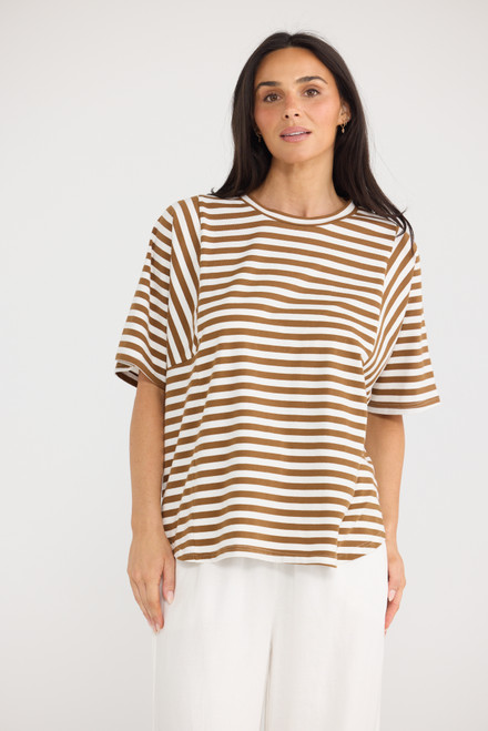Sana Tee Stripe - Beige