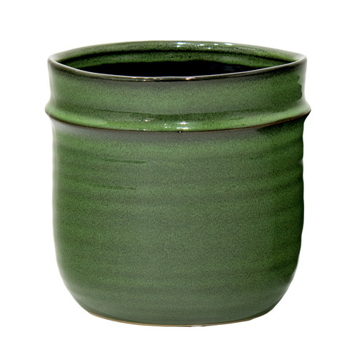 Viney Ceramic Planter Dk Green - Large