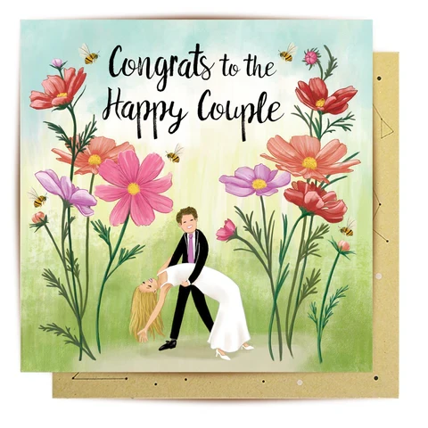 Greeting Card -  Congrats To The Happy Couple