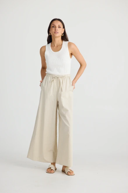 Lana Linen Pant - Natural