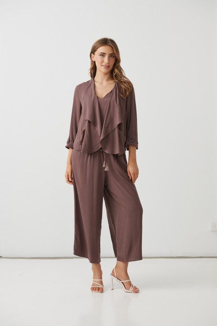 Back Feature Jacket - Mocha