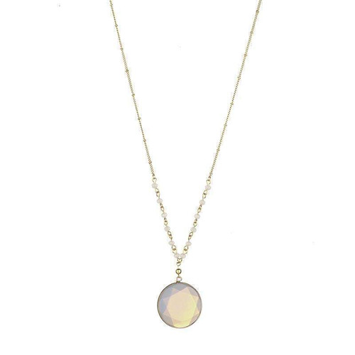 April Natural Stone Necklace - Clear