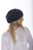 Mohair Cable Beanie - Navy