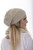 Mohair Cable Beanie - Oat