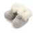 Pookie Cotton Faux Fur Bootees - Grey