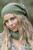 Mohair Cable Beanie - Khaki