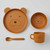 Kids Animal Bamboo Dinnerware Set - Bear