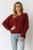 Centre Panel Jumper - Burgundy