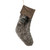 Faux Fur Pom Pom Stocking - Grey