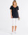 Coral Shirred Tee - Black