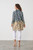 Tunic Special Collar Feature and Cuff - Sage Pattern