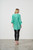 Flower Embroidery Shirt - Green